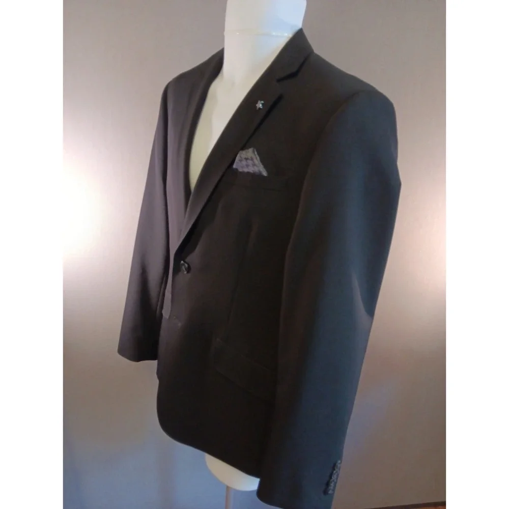 NHP Men's 38S Black Suit Jacket Double-Vented Two-Button (Saks Fifth Ave)